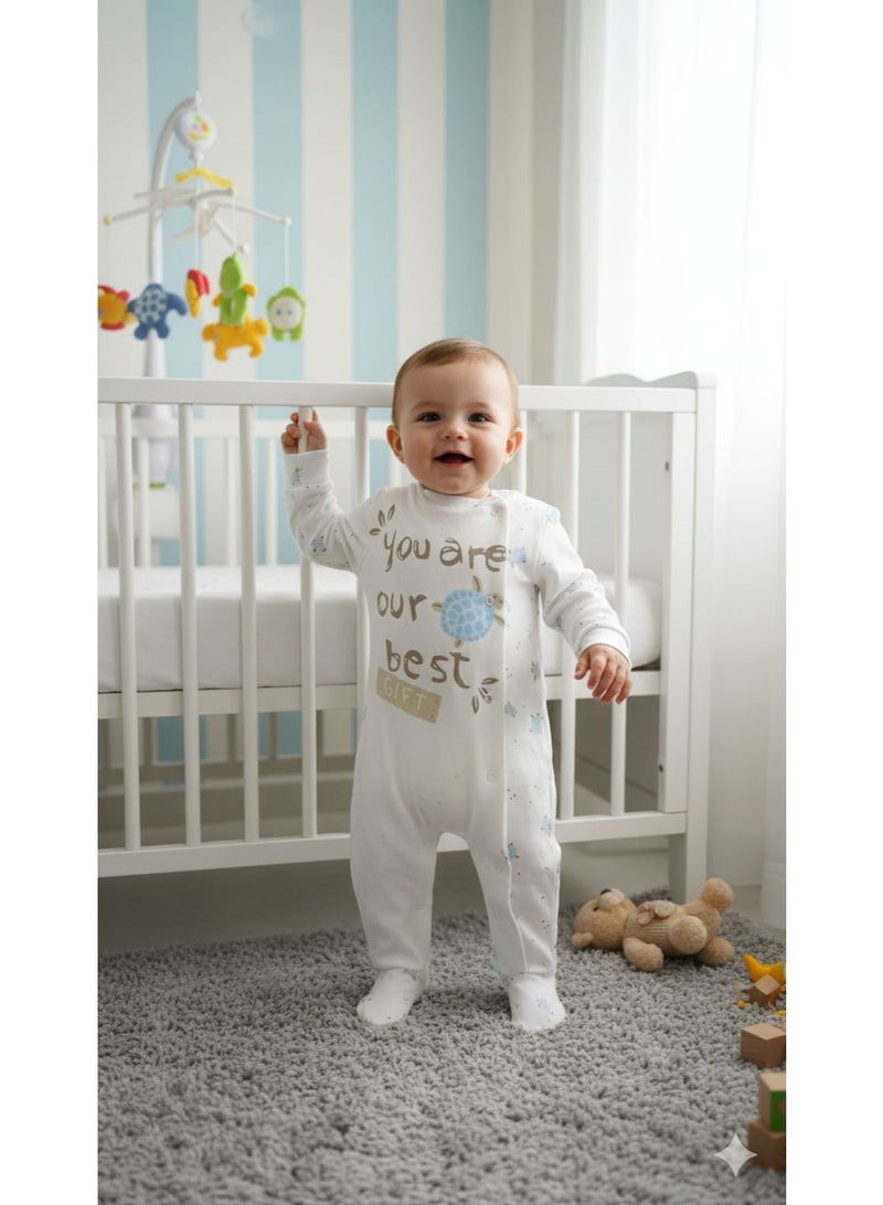 Berceau Baby Romper, Cotton One Piece Outfit for Baby Boys, Classic Style